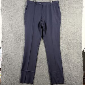 Spier & Mackay Pants Mens 35x37 Blue Contemporary Fit Dress Slacks Wool Formal